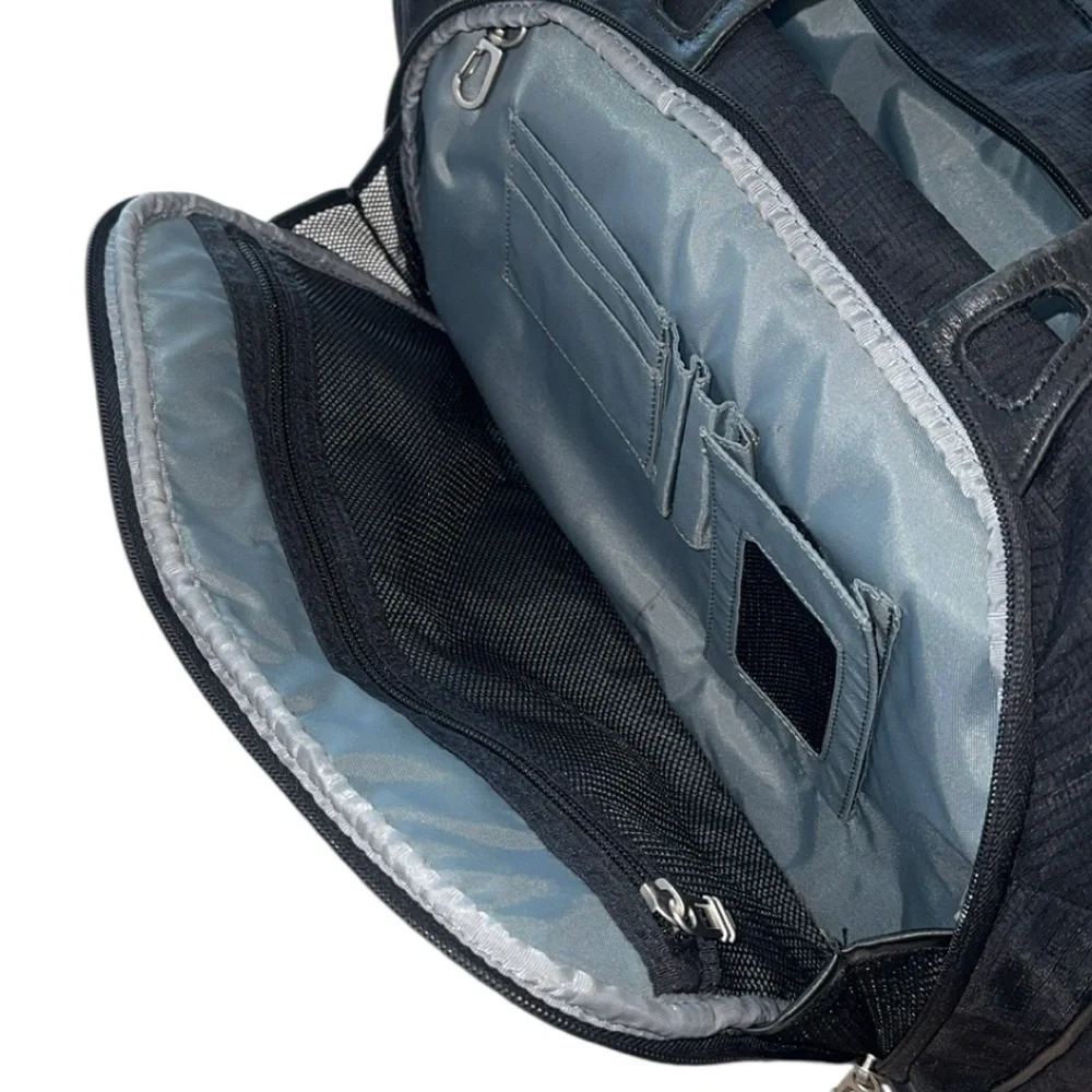 Tumi 2571D Black Nylon Leather Laptop Shoulder Top Handel‎ Travel Messenger Bag
